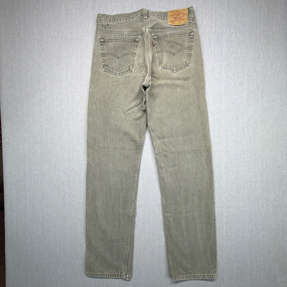 Vintage Levi's 501 Jeans Grey Green Size 33x34 (Fits 31x32) Made in USA 80s